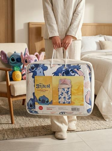 Acolchado Flannel Piñata Stitch 1 1/2 Plaza Extra Abrigo - Licencia Oficial Disney - Miniatura 4