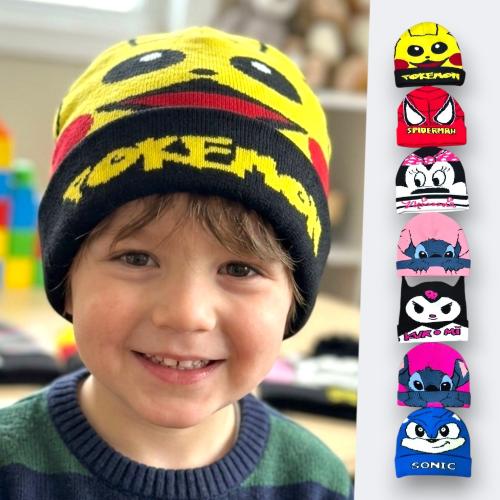 Gorro Rocky Personajes de Lana para Niños, Invierno