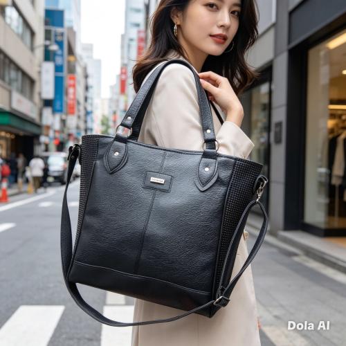 Bolso con Aplicación Eco Cuero - Miniatura 3