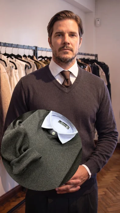 Sweter Cuello V de Hombre