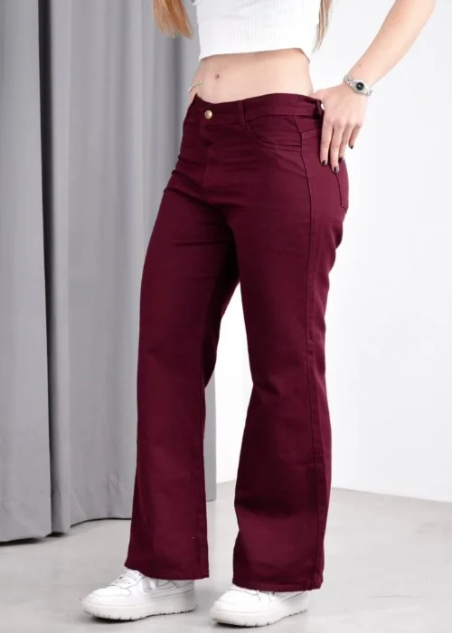 Wide Leg Bordo