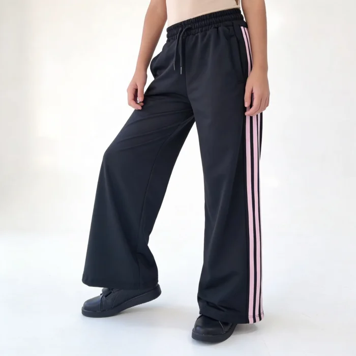 Pantalón Deportivo Niños Nenes Jogger Negro con Tira Lateral Ropa Infantil