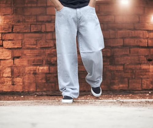 Baggy  Recto Gris Claro Focalizado