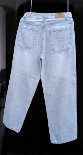 Baggy  Recto Gris Claro Focalizado - Miniatura 3