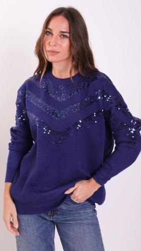 Sweater Bordado Lentejuelas Importado - Miniatura 2