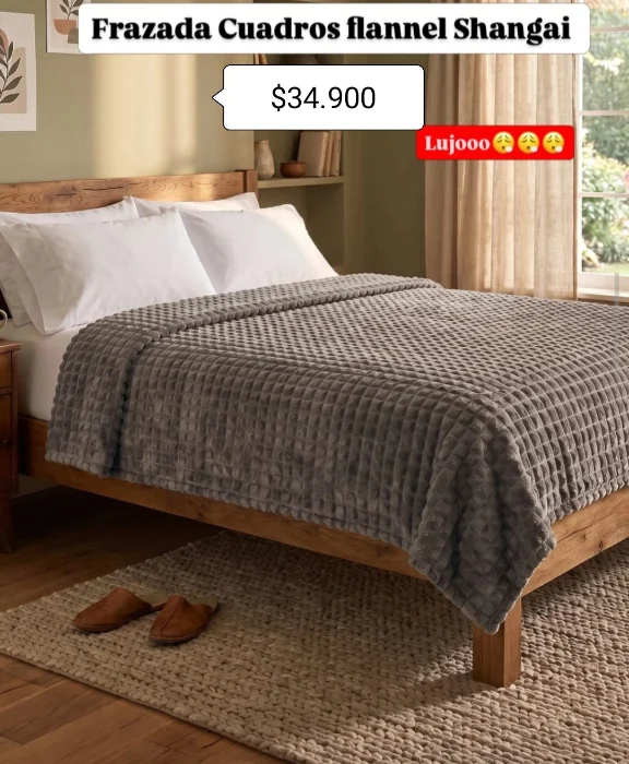 Frazada A. Cuadros Flannel