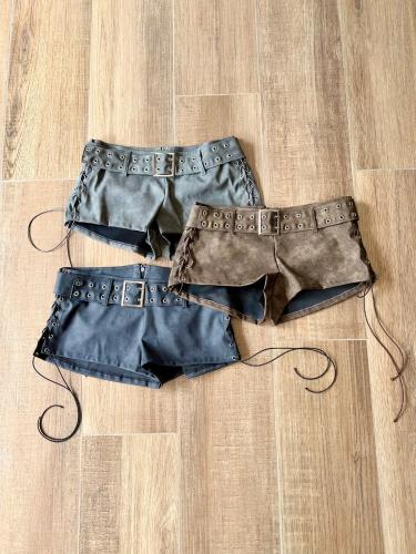 Short Cuerina Vintage New York