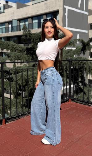 Jeans Palazo Celeste - Miniatura 2