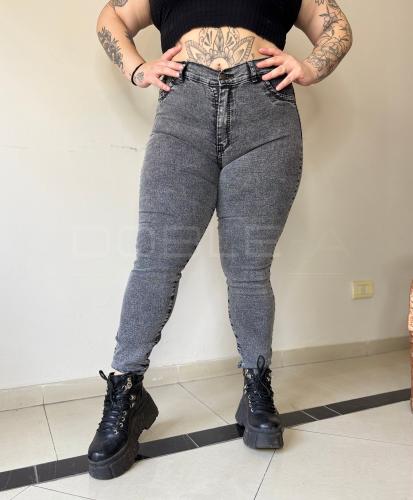 Pantalón Gris Especial! Elastizado Tiro Alto