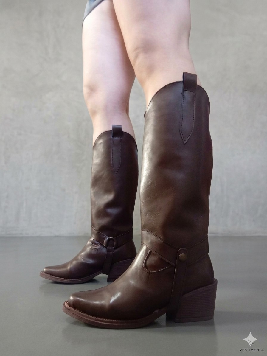 Bota Desmontable 2 en 1 Texana Anto Choco - Imagen 2