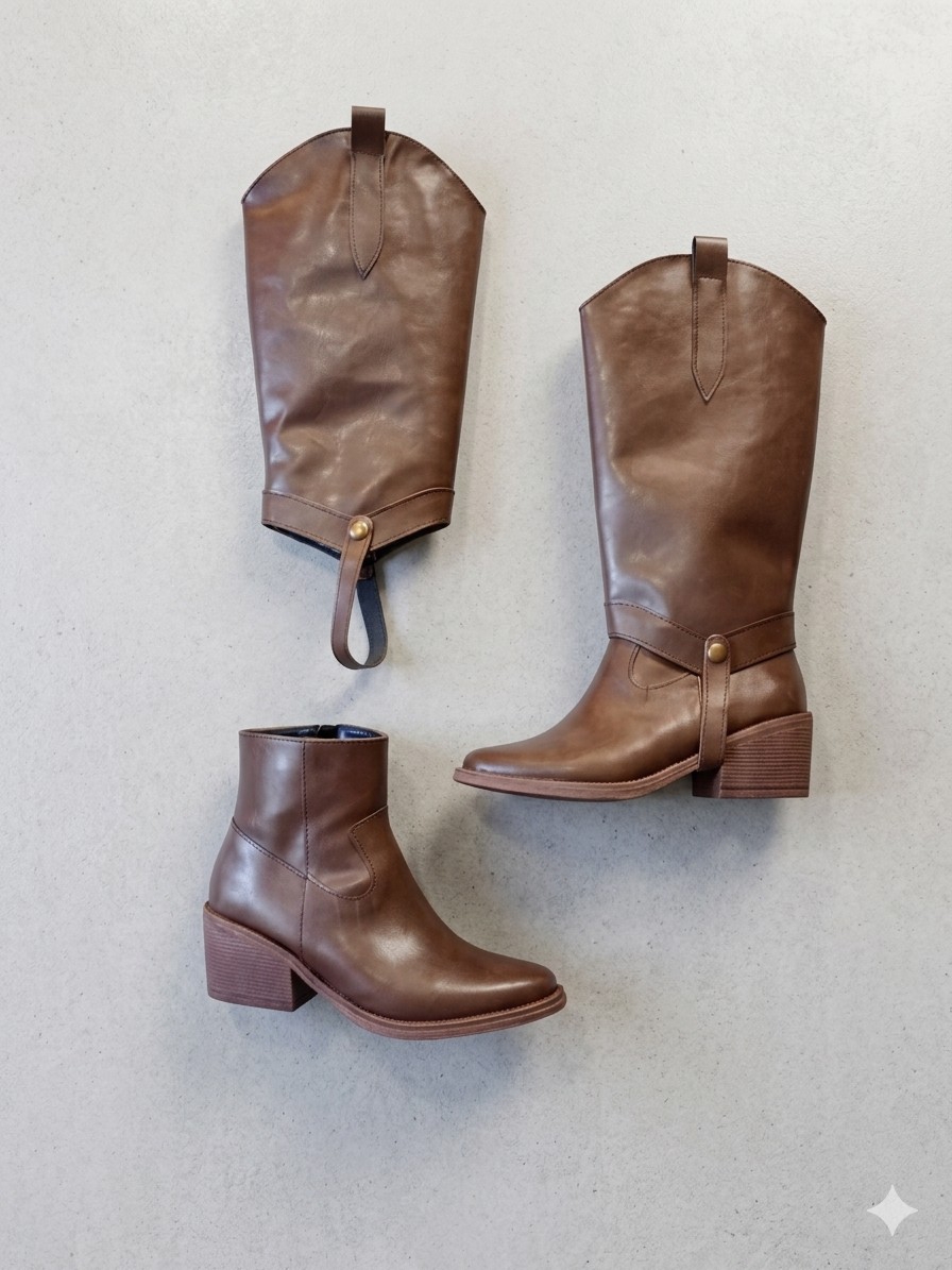 Bota Desmontable 2 en 1 Texana Anto Choco - Imagen 3