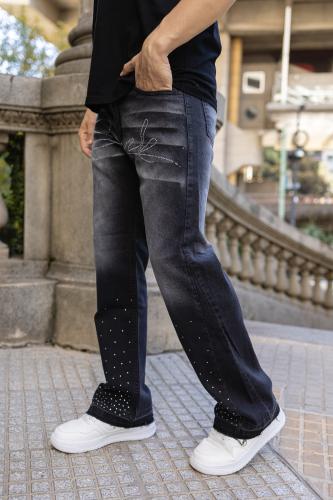 Flare Negro con Strass - Miniatura 2