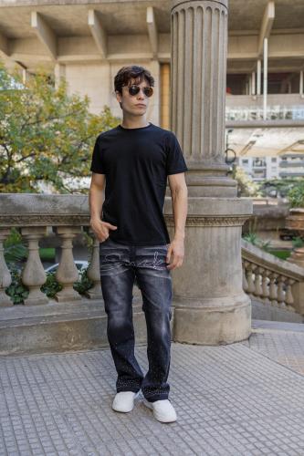 Flare Negro con Strass - Miniatura 3