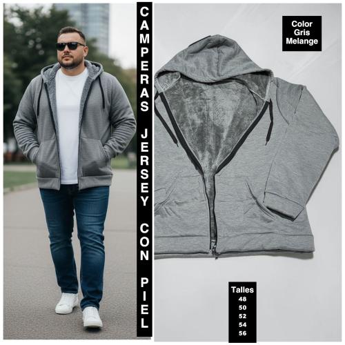 Campera Especiales de Jersey con Piel - Miniatura 3