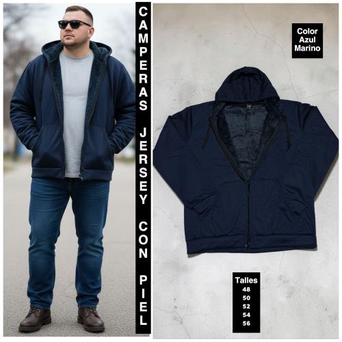 Campera Especiales de Jersey con Piel - Miniatura 5