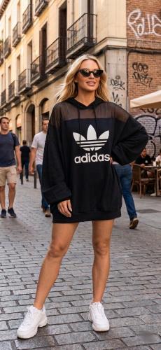 Maxi Buzo Adidas Dama  Modelo Oversize, Súper Tendencia