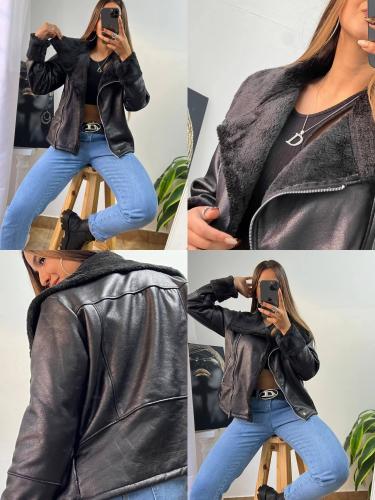 Campera Eco Cuero Importado - Miniatura 3
