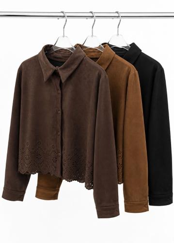 Camisa Gamuza con Calado Balboa - Miniatura 2