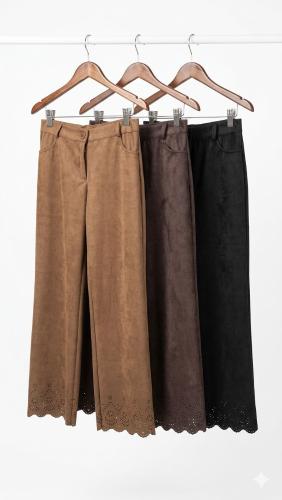 Pantalón Gamuza con Calado Nuñez - Miniatura 2