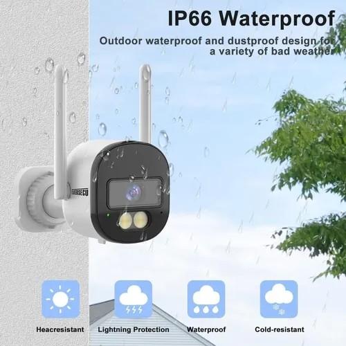 Cámara Exterior Tuya 4mp 2.4ghz 5g Wifi Bidire Impermeable