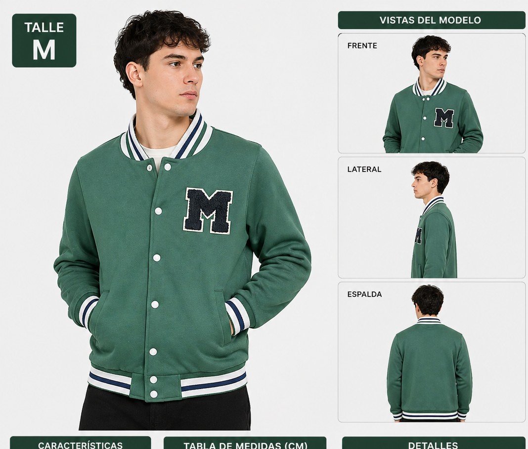 Camperas Universitarias  Friza Unisex - Imagen 3