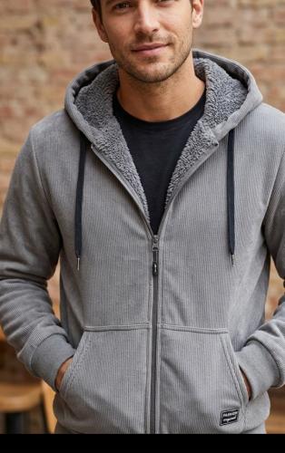 Campera de Corduroy con Corderito Talles Especiales