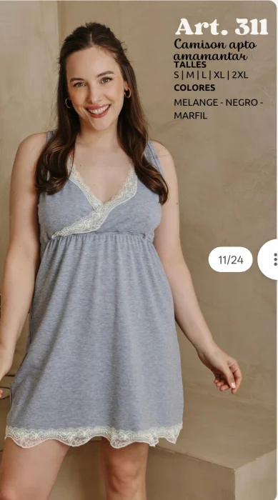 Camisón Maternal Georgette