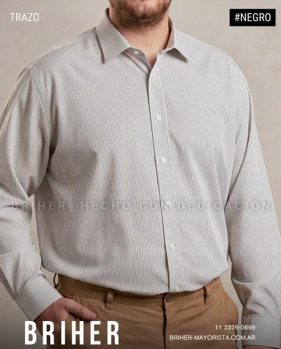 Camisa Rayada Talle Especial de Hombre - Miniatura 5