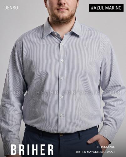 Camisa Rayada de Hombre Talles Especiales - Miniatura 5