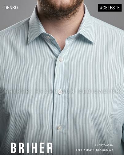 Camisa Rayada de Hombre Talles Especiales - Miniatura 6