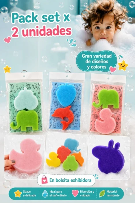 Esponjas de Baño con Formas