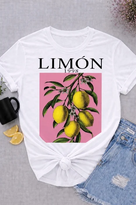 Remera de Algodón Estampado