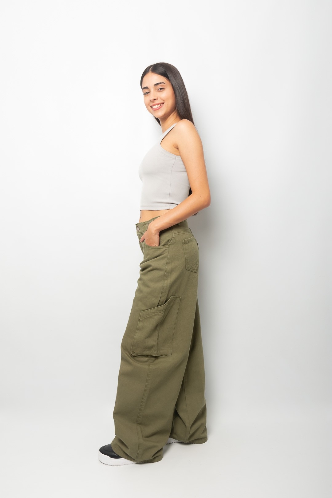 Baggy  Cargo Rígido Verde - Imagen 2