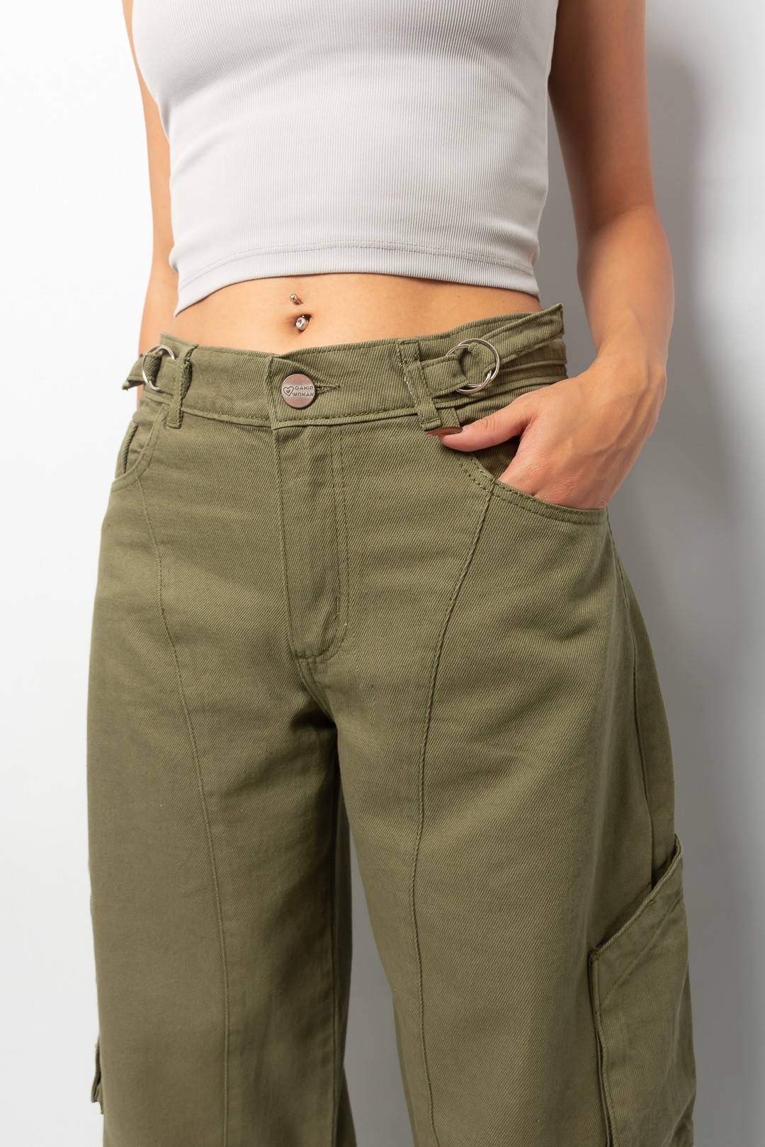 Baggy  Cargo Rígido Verde - Imagen 3