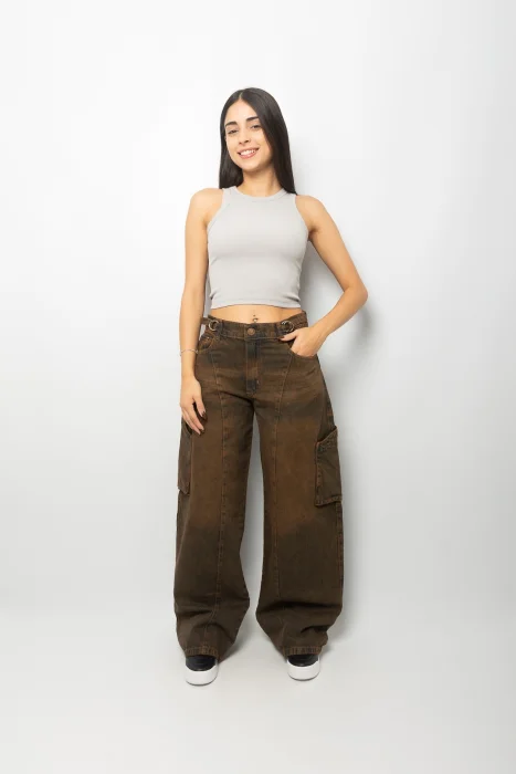 Baggy Cargo Rígido Oxido
