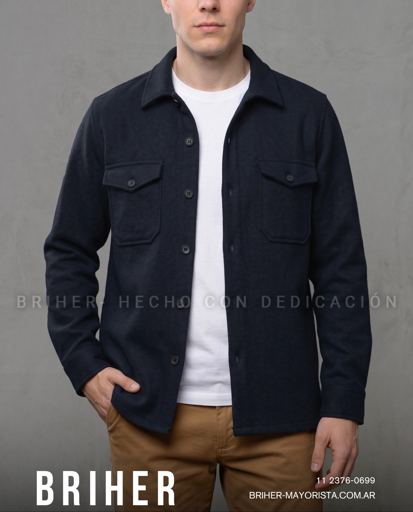 Camisaco de Hombre Paño Espigado - Imagen 2