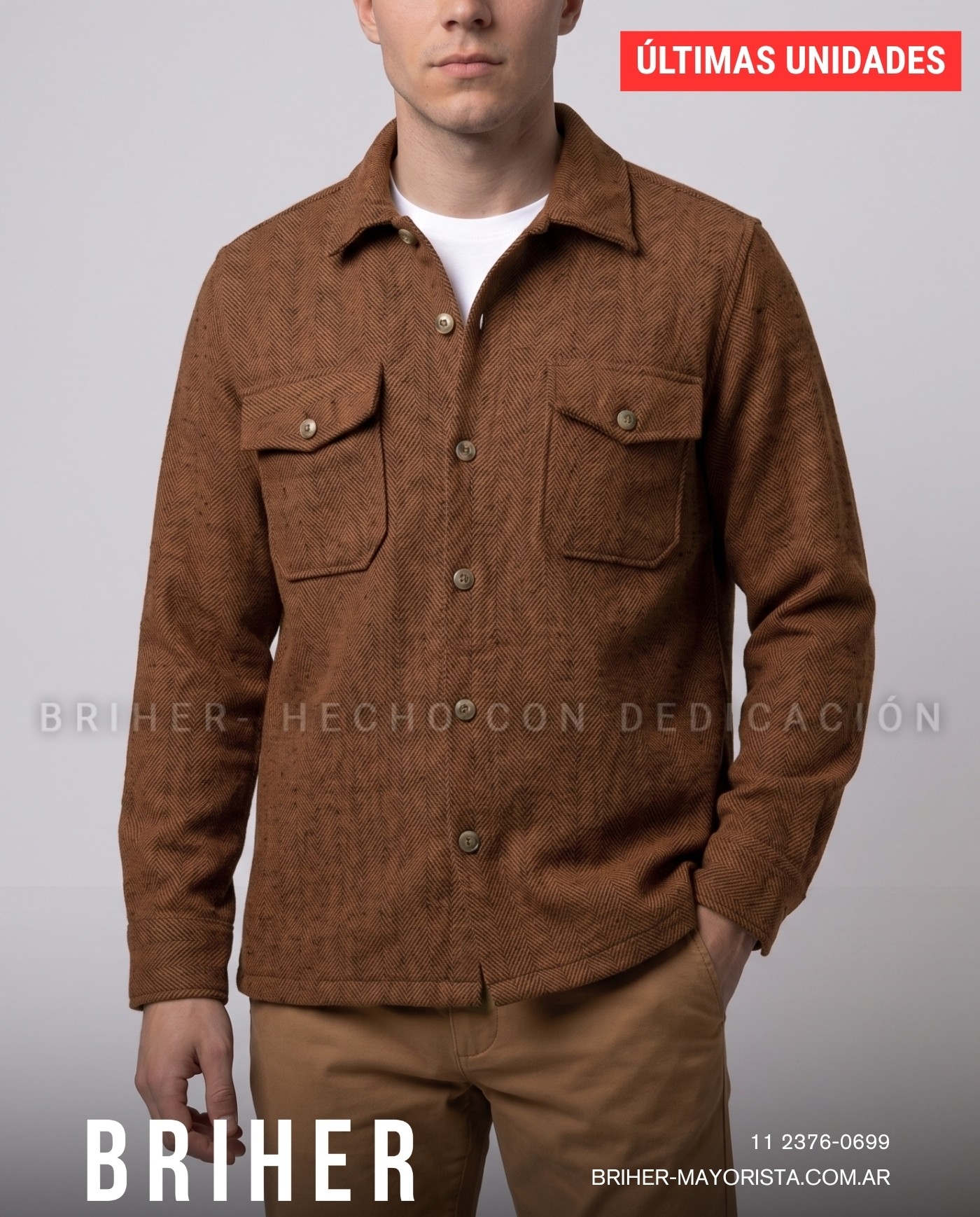 Camisaco de Hombre Paño Espigado - Imagen 3