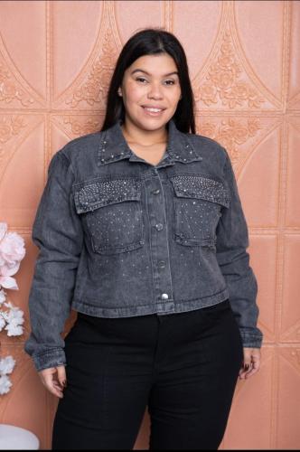 Campera Gris con Brillo