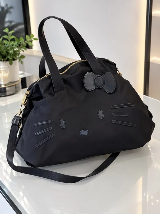 Bolso Kitty Black (tela Avion)