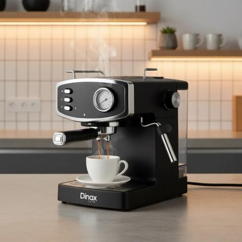 Cafetera Espresso Vintage 800w Dinax 20 Bar Termometro - Miniatura 3