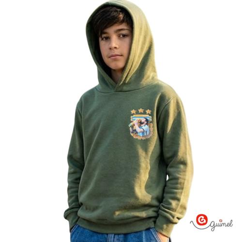 4221	buzo Niño Teen Darlon Frisado Escudo Messi	