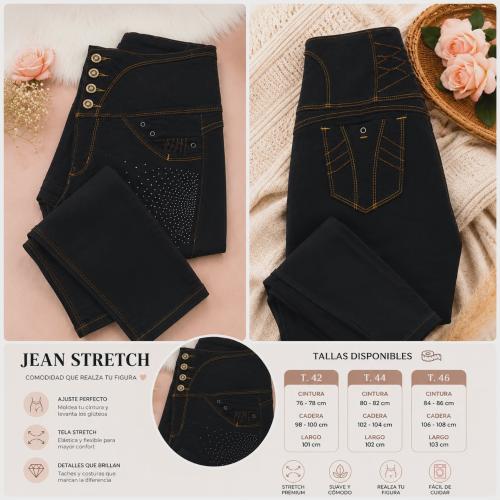 Jeans Elastizado Tiro Alto
