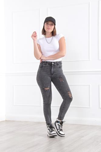 Pantalón Gris Nevado con Rotura Elastizado - Miniatura 4