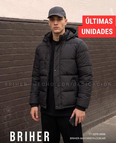 Campera Puffer Rompeviento para Hombre
