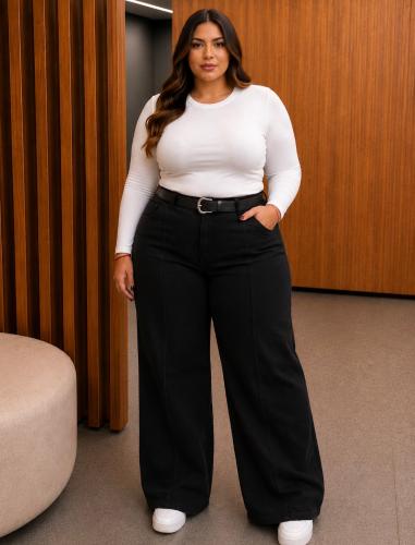 Wide Leg Xl Choco y Black - Miniatura 2