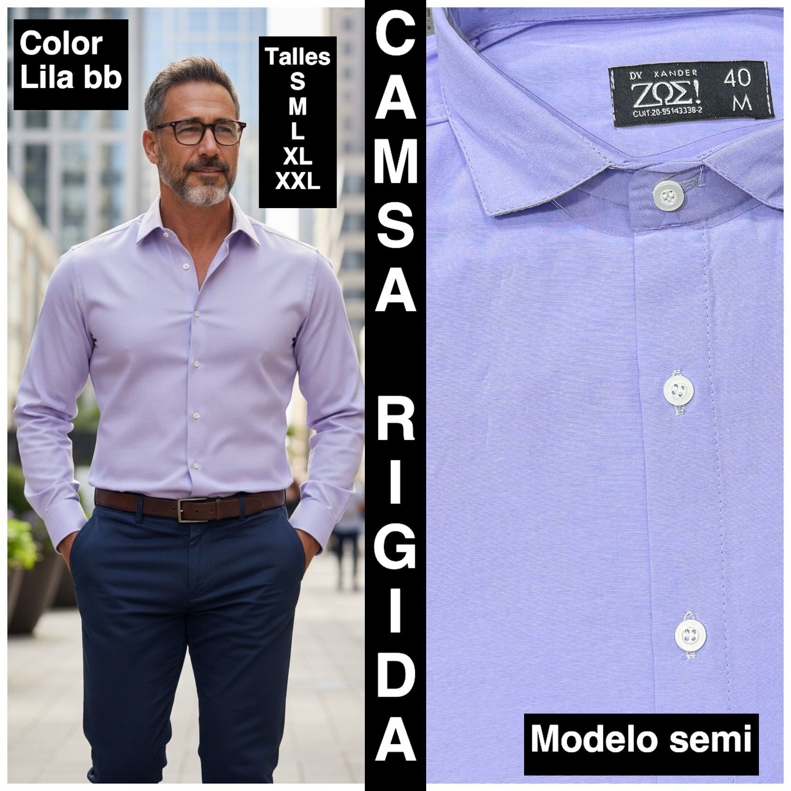 Camisas  Lisas  Rigidas Semi Entalladas - Imagen 5
