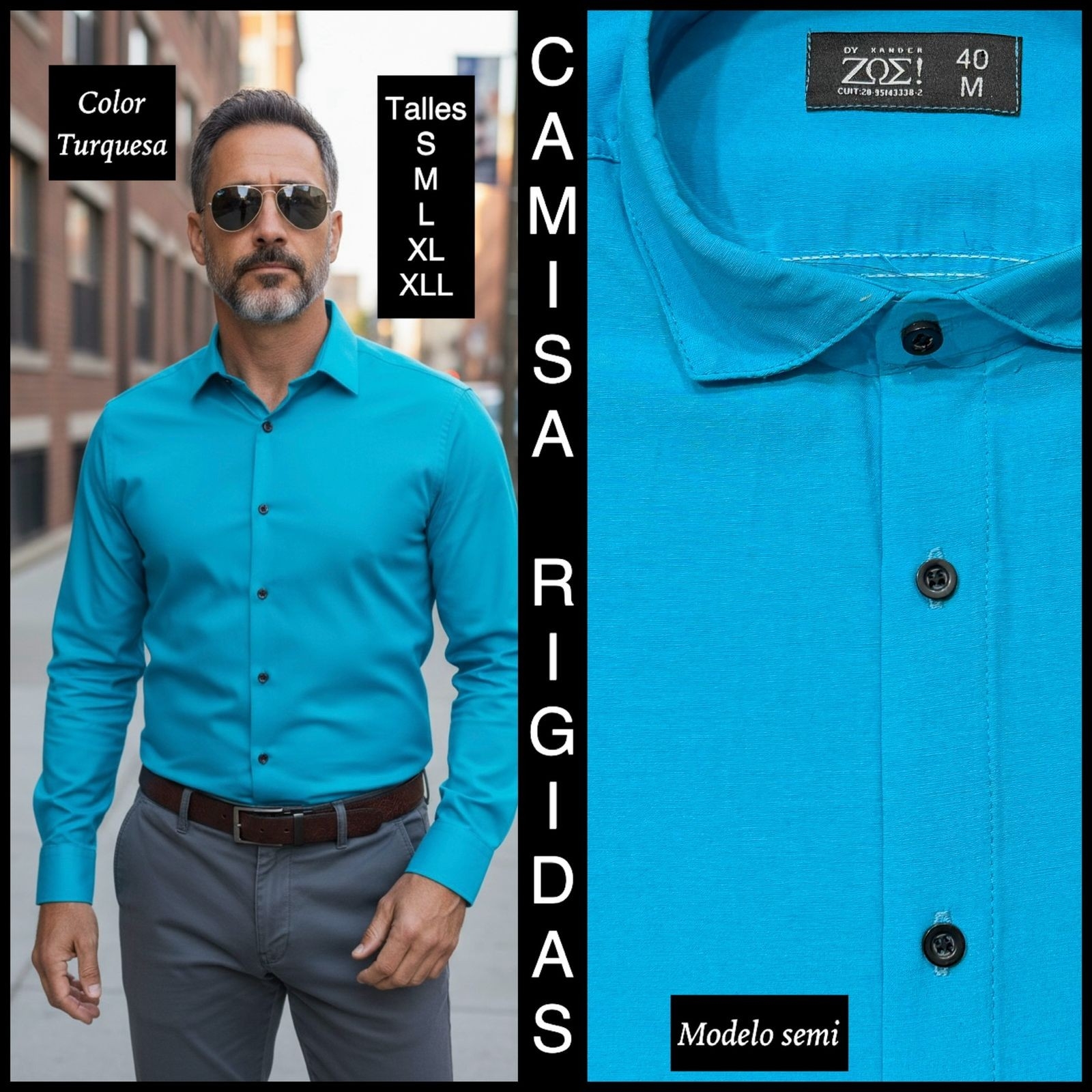 Camisas  Lisas  Rigidas Semi Entalladas - Imagen 7