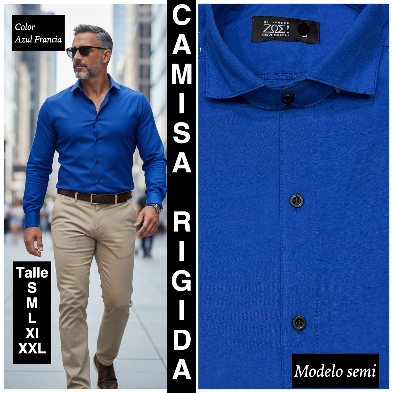Camisas  Lisas  Rigidas Semi Entalladas - Imagen 3