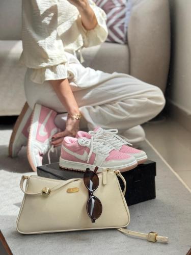 Zapatillas Nike Jordan Low 1 Rosa Blanco Importada Brasil