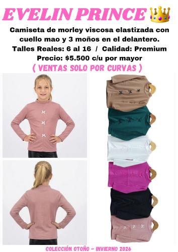 Camiseta con 3 Moños